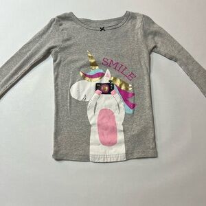 Carter's Gray Unicorn Long Sleeve Tee